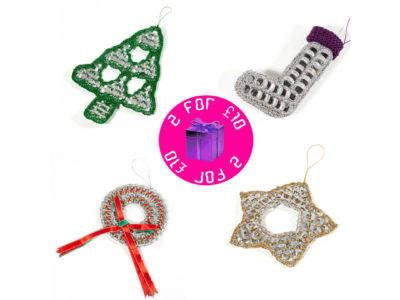 MULTI BUY 2 FOR £10 - Large Ring Pull Christmas Decorations